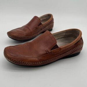 Pikolinos Brown Leather Slip On Loafer Driving Shoe Size 41/8